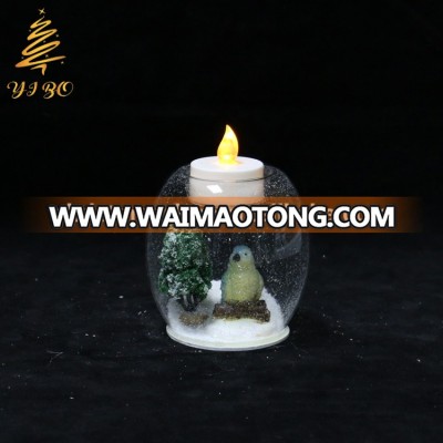 Top quality glass candle holder hvae animal inside