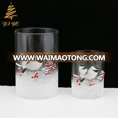 Hot sell grey clear candle custom glass candle jars for 2018